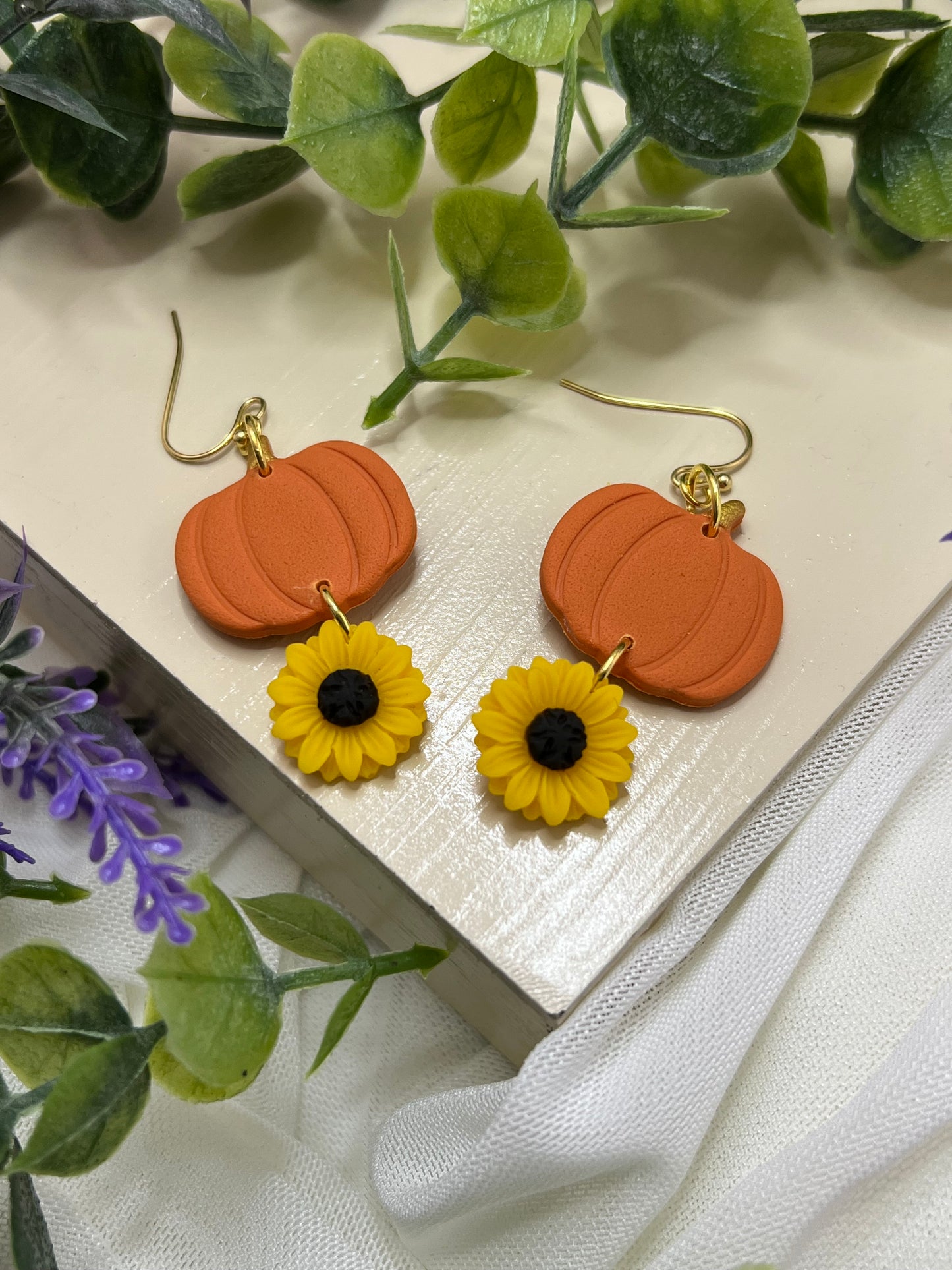 Pumpkin & Sunflower Dangles