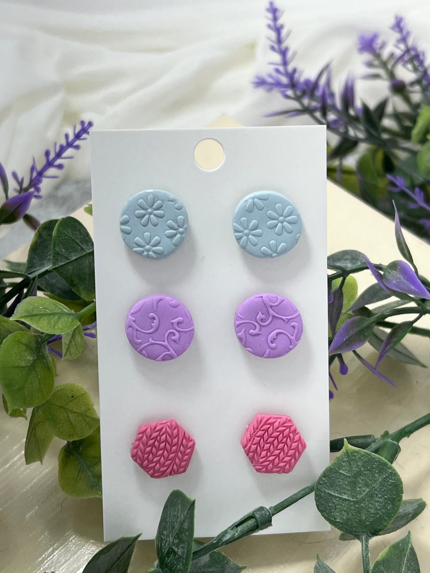 Blue, Purple, Pink Stud Pack