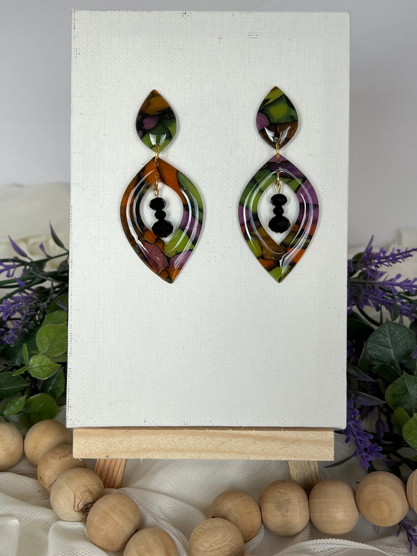 Green, Orange, & Purple Dangles