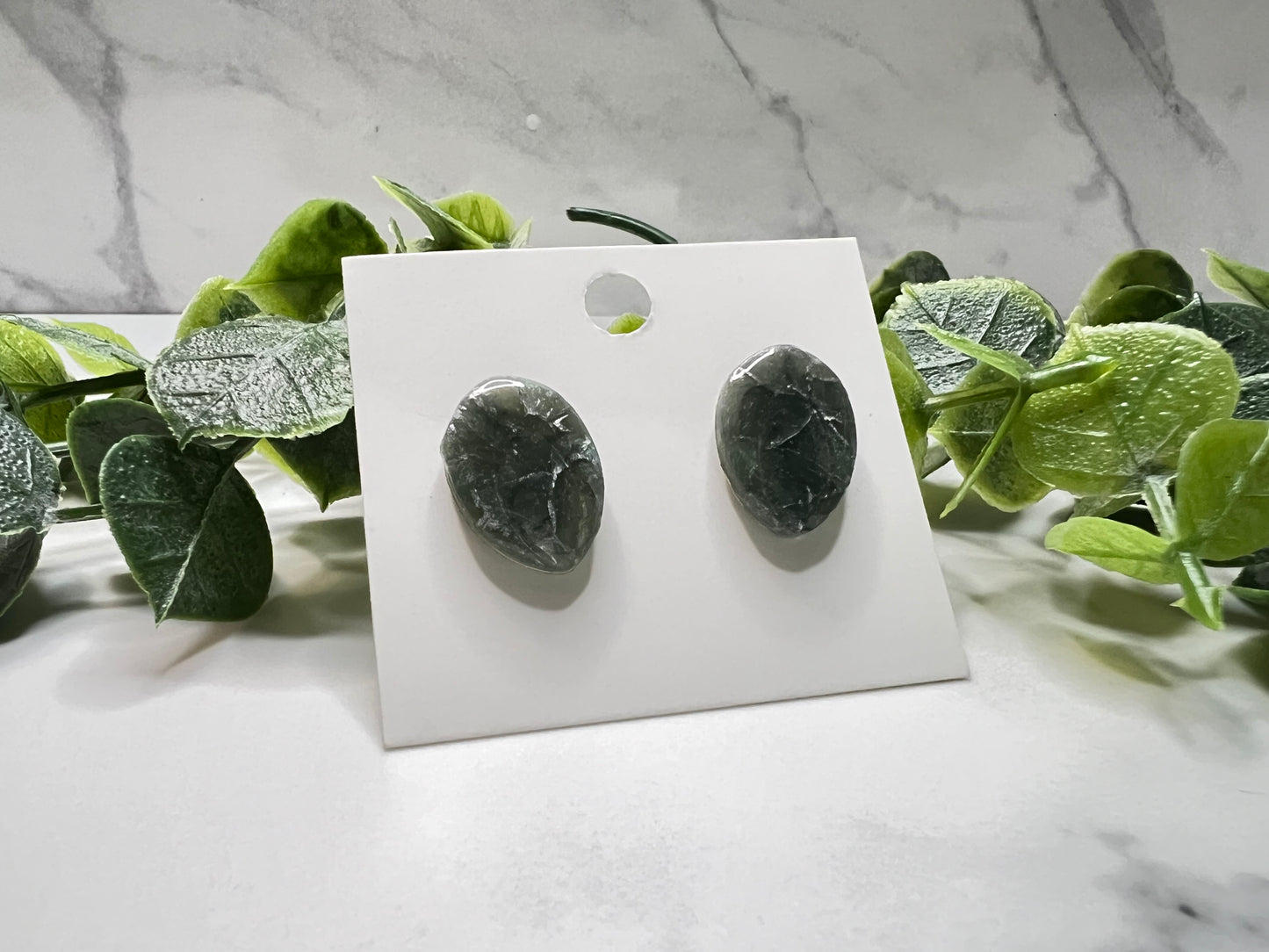 Marble Green Studs