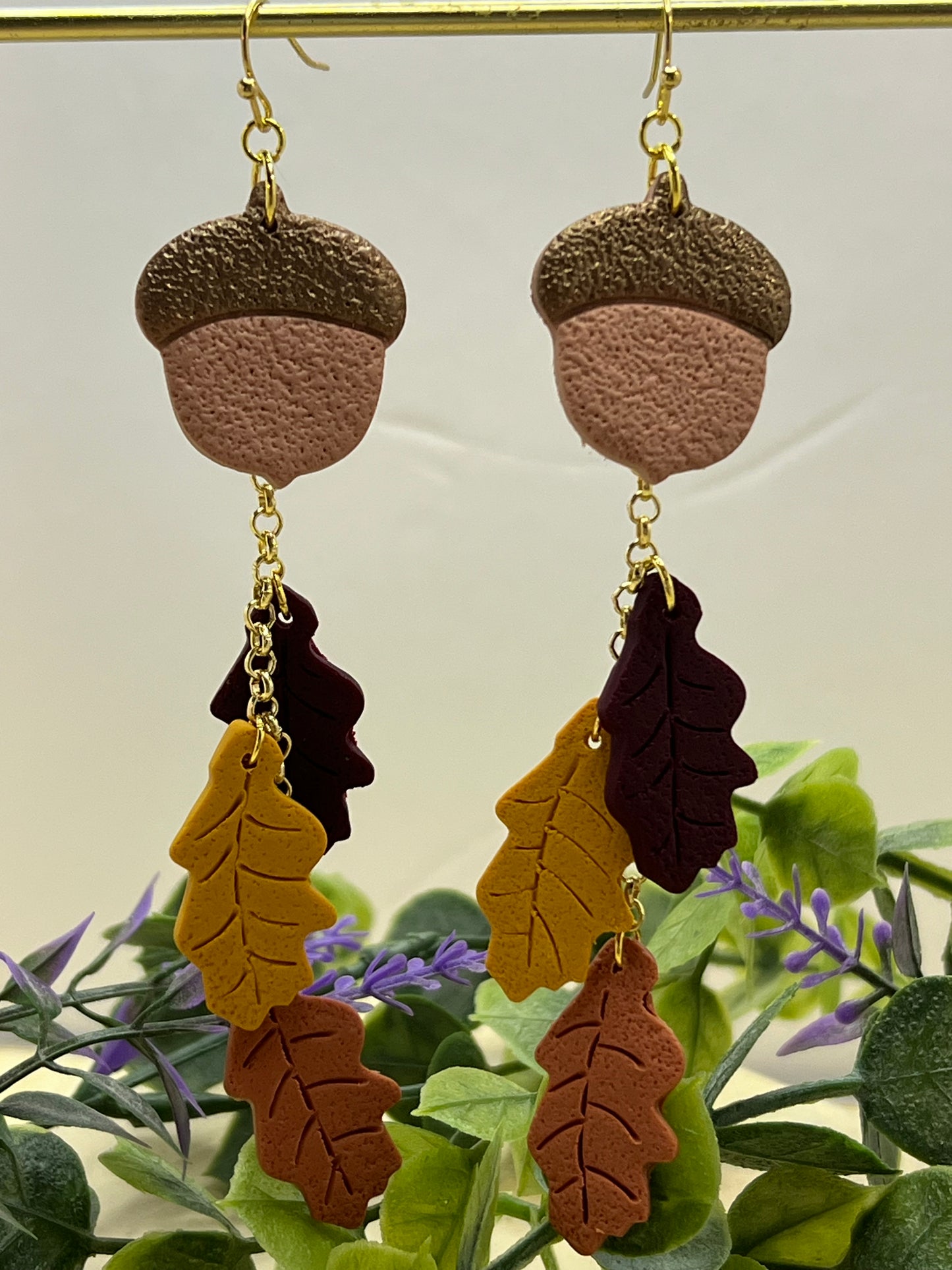 Acorn Fall Leaf Dangles