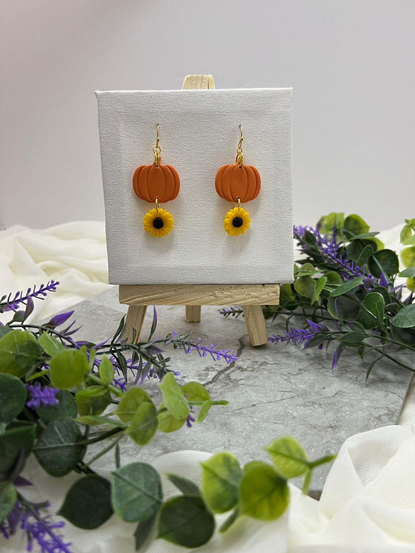 Pumpkin & Sunflower Dangles