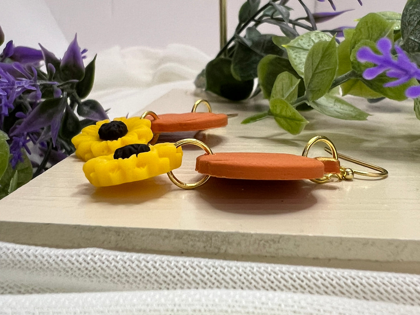 Pumpkin & Sunflower Dangles