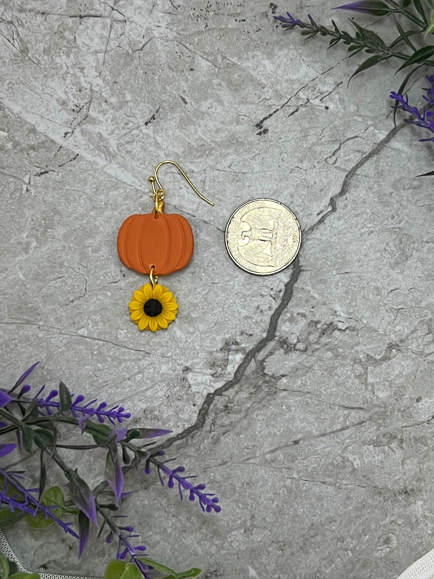 Pumpkin & Sunflower Dangles