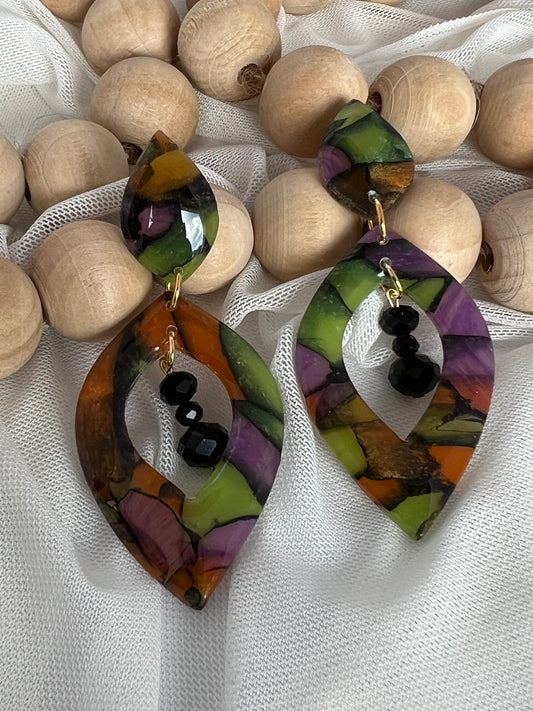 Green, Orange, & Purple Dangles