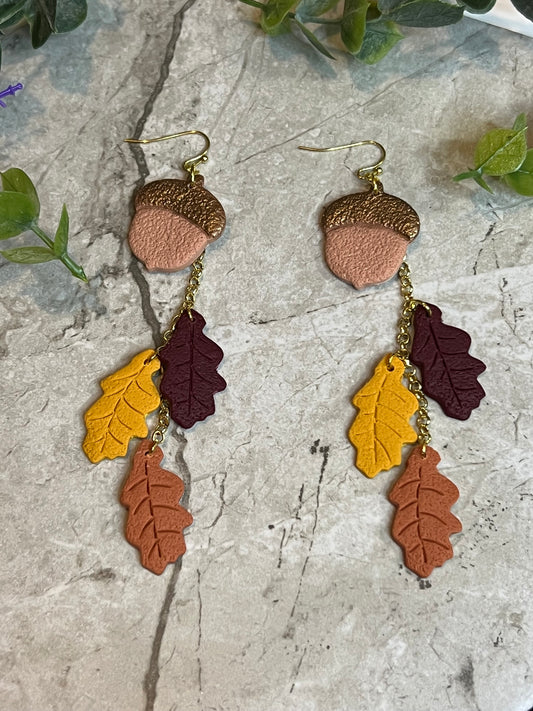 Acorn Fall Leaf Dangles