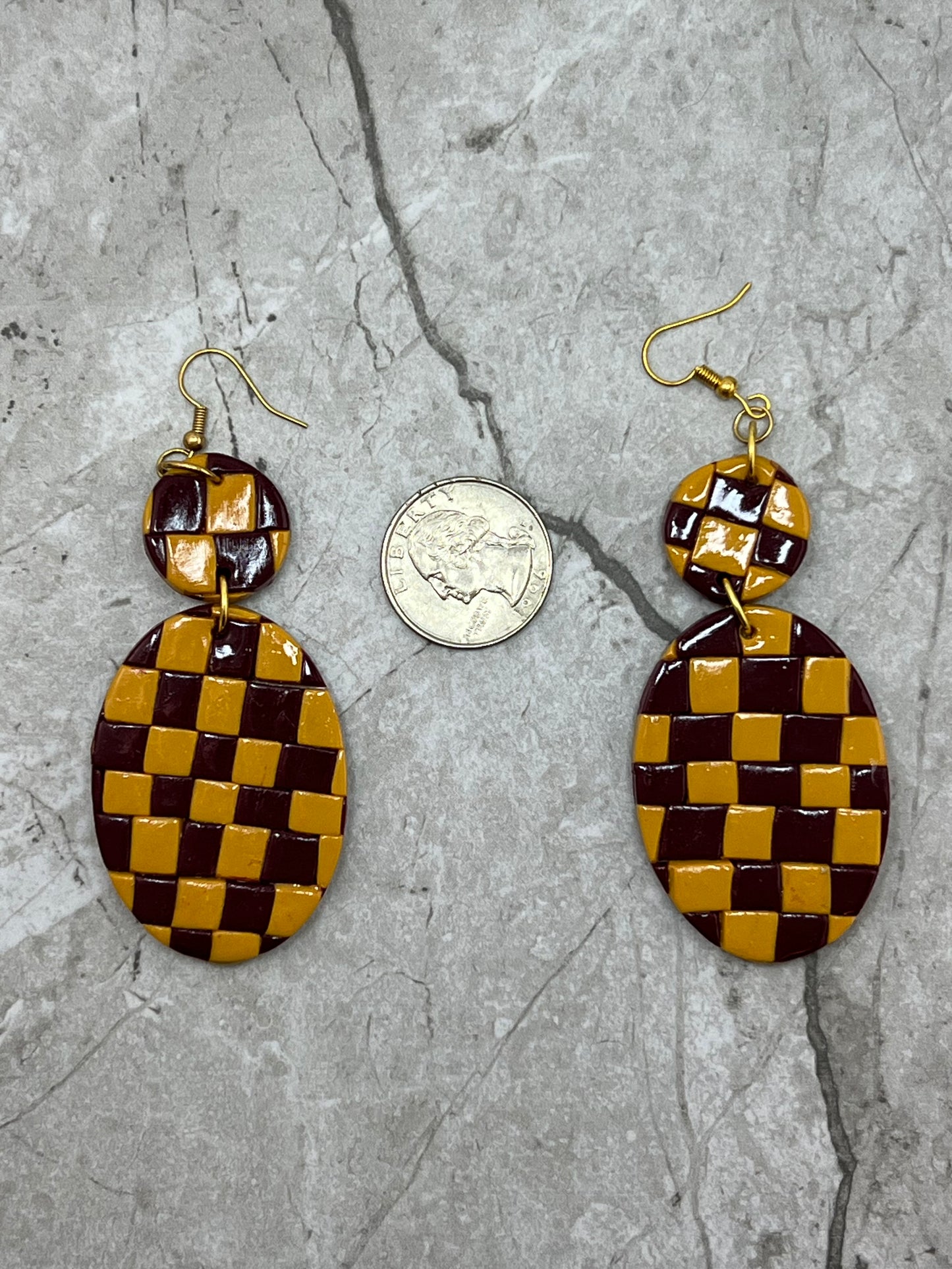 Maroon & Golden Yellow Checkers