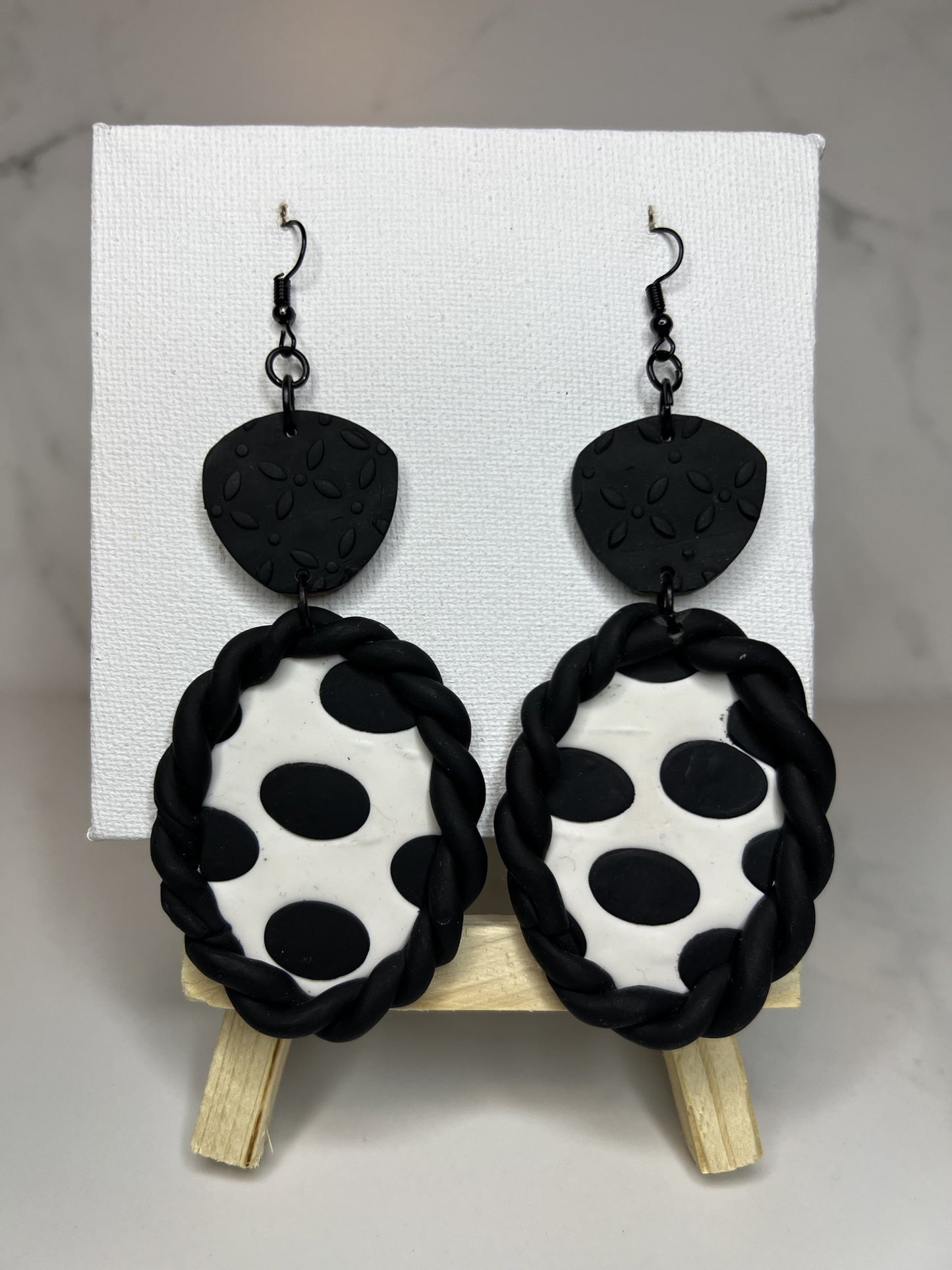 Black and White Dot Dangles