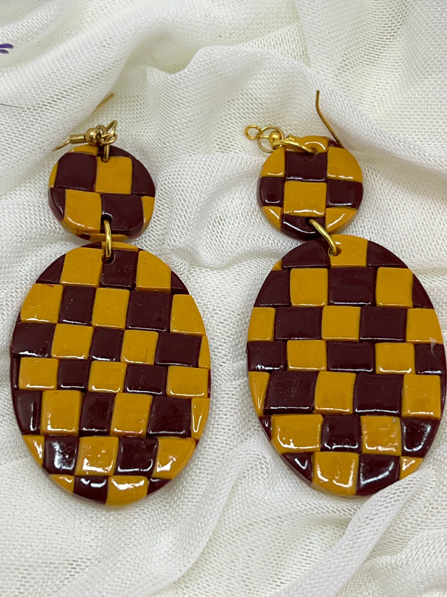 Maroon & Golden Yellow Checkers