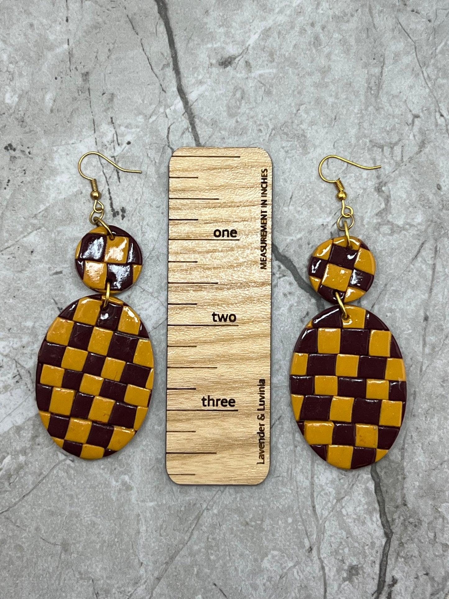 Maroon & Golden Yellow Checkers