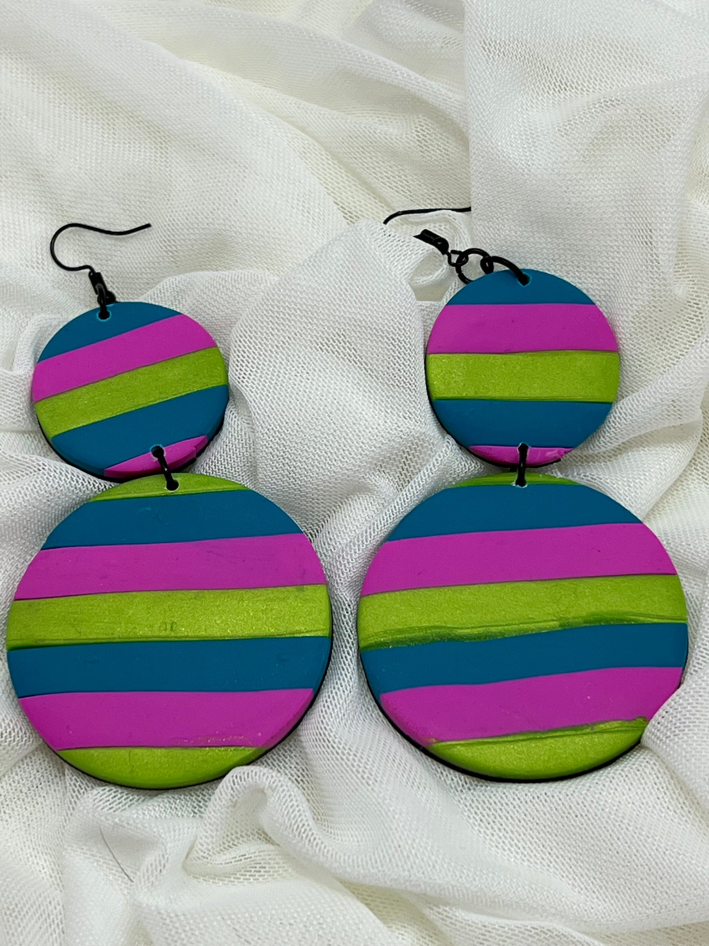 Neon Striped Dangles