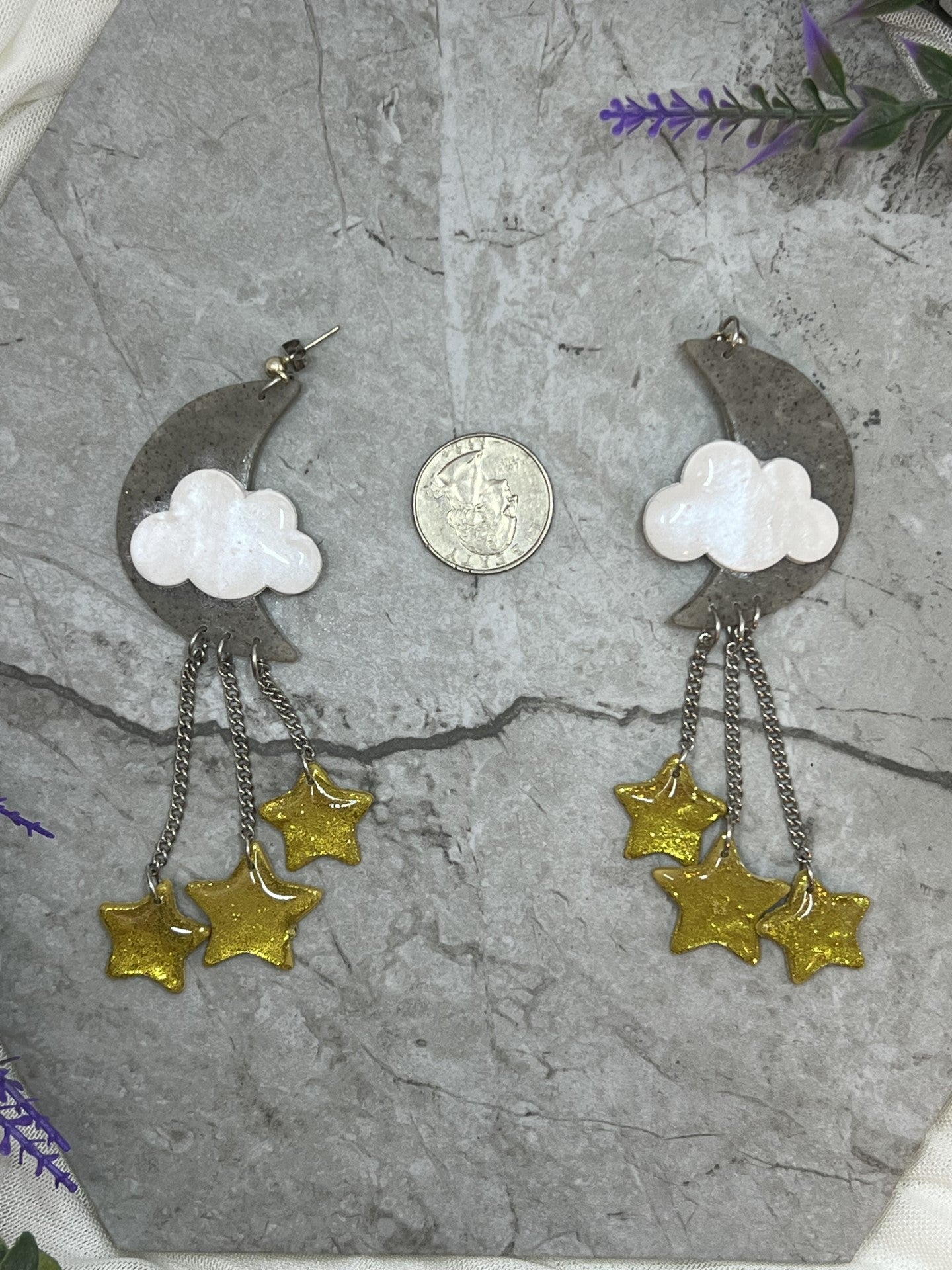 Moon & Star Dangles