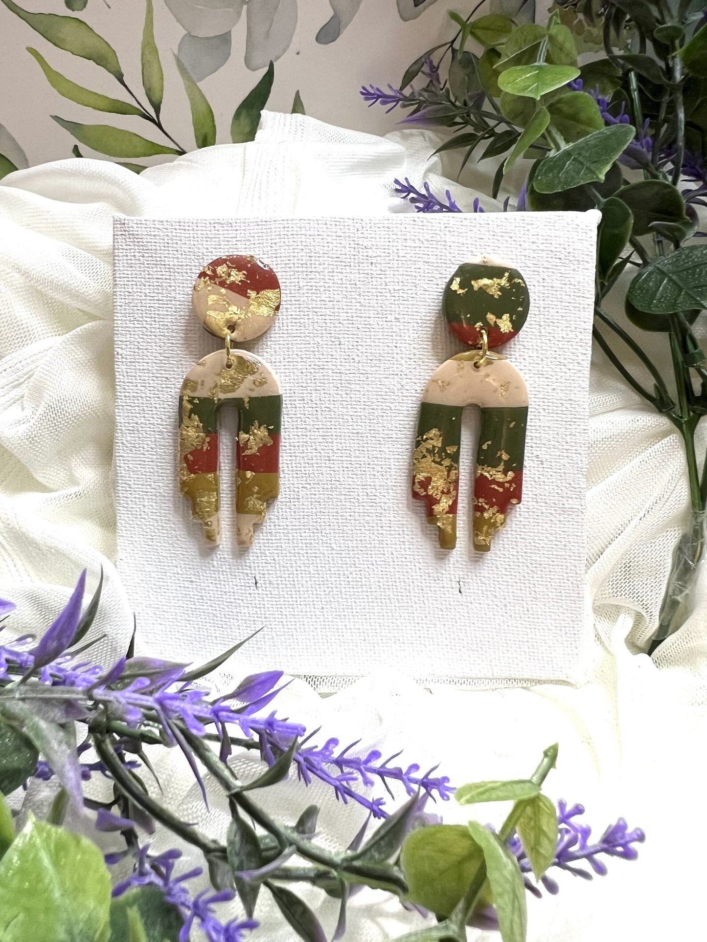 Boho Style Earthtone Studs