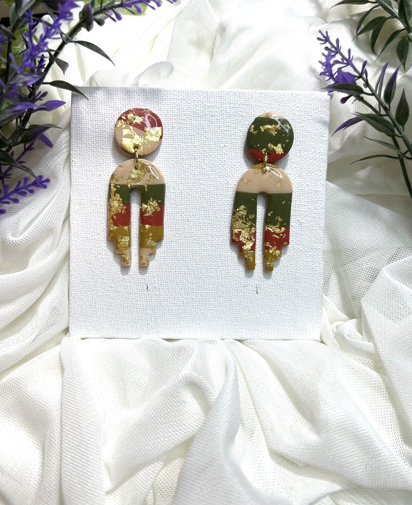 Boho Style Earthtone Studs