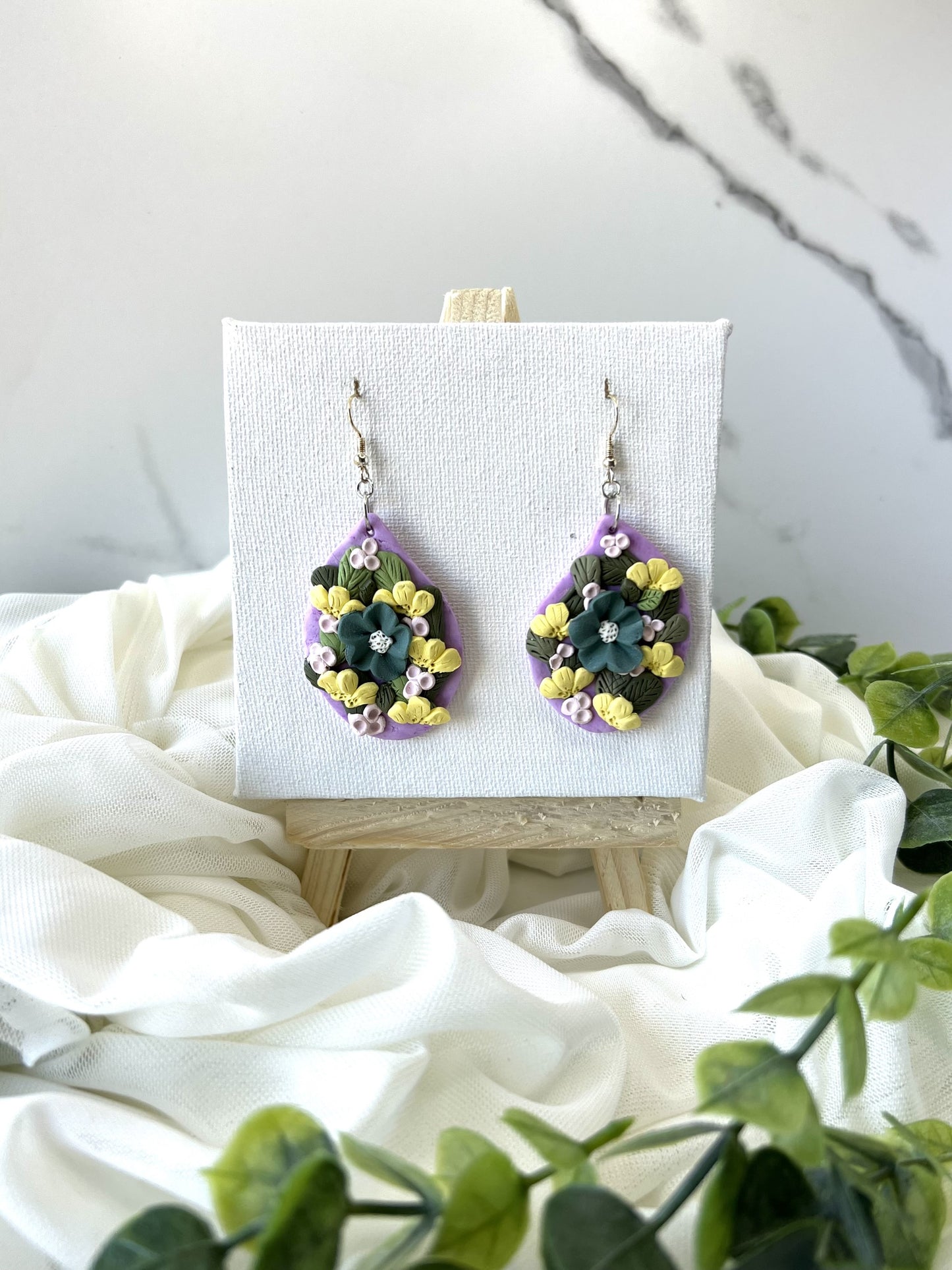 Purple Tear Drop Florals