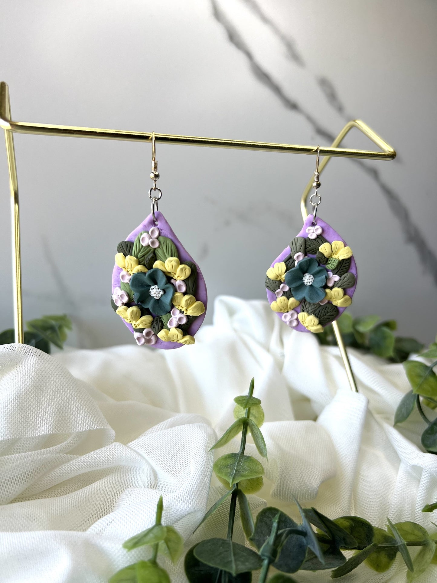 Purple Tear Drop Florals