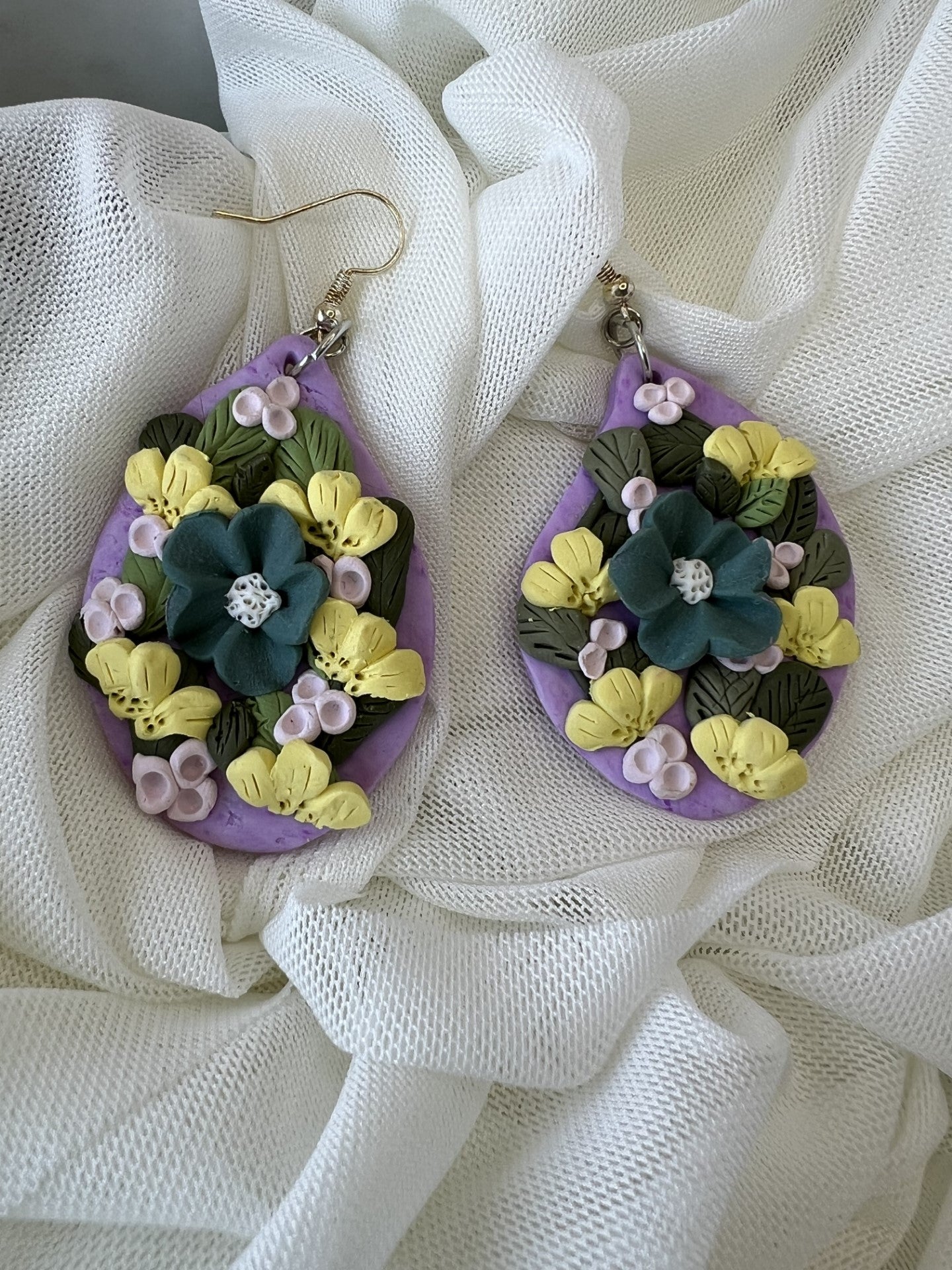 Purple Tear Drop Florals