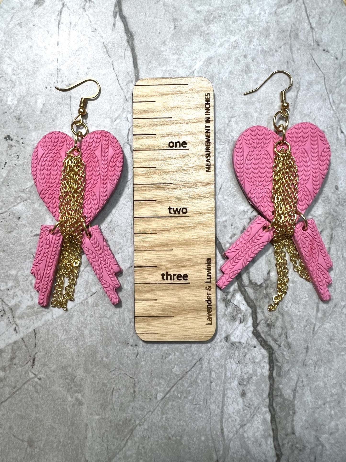 Textured Pink Dangles