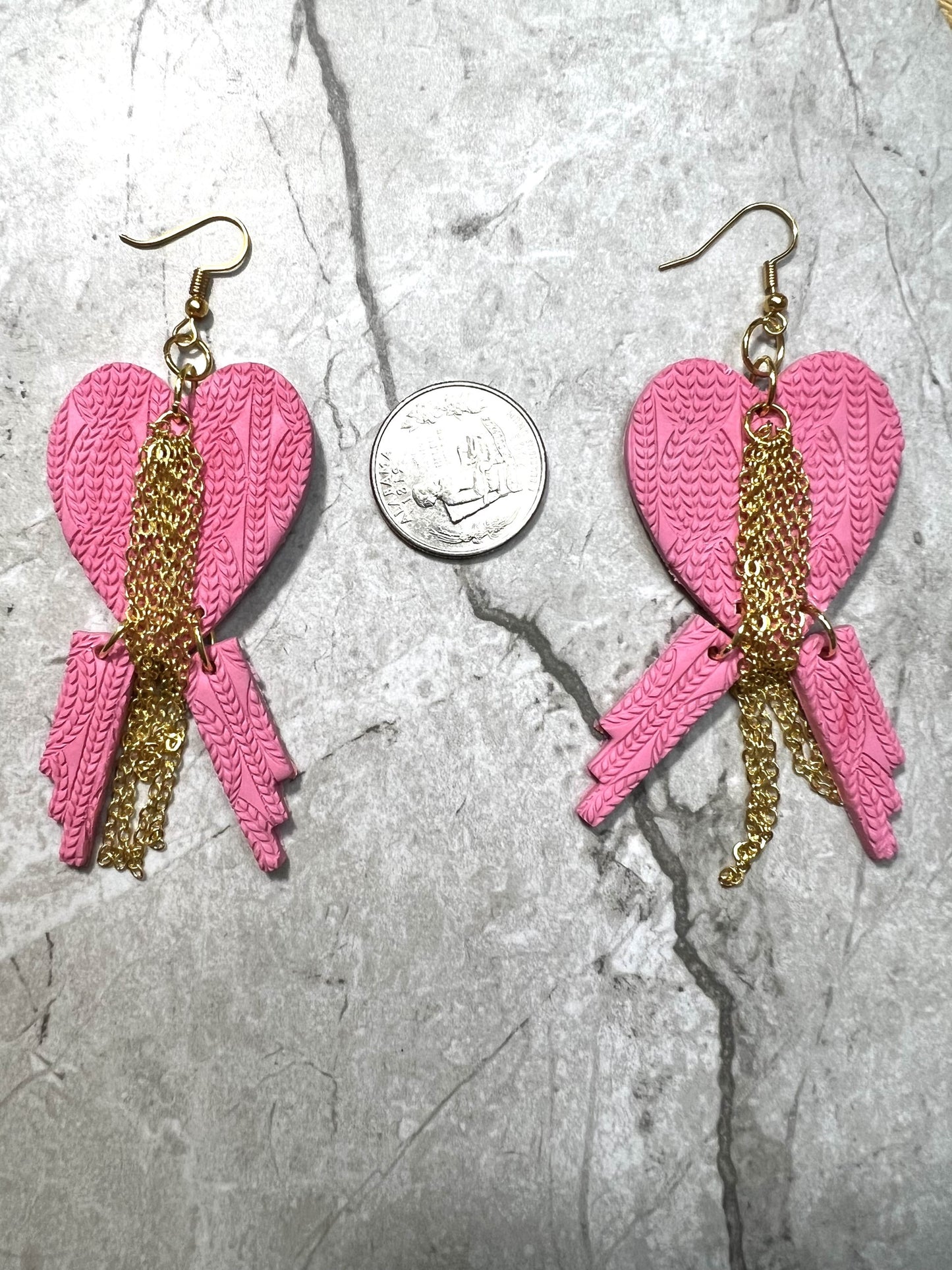 Textured Pink Dangles